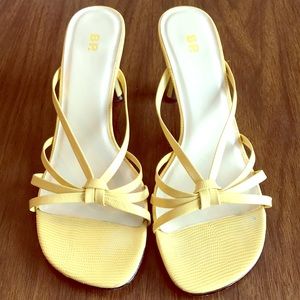 BP. Nordstrom Citrus Yellow Lizard Heels